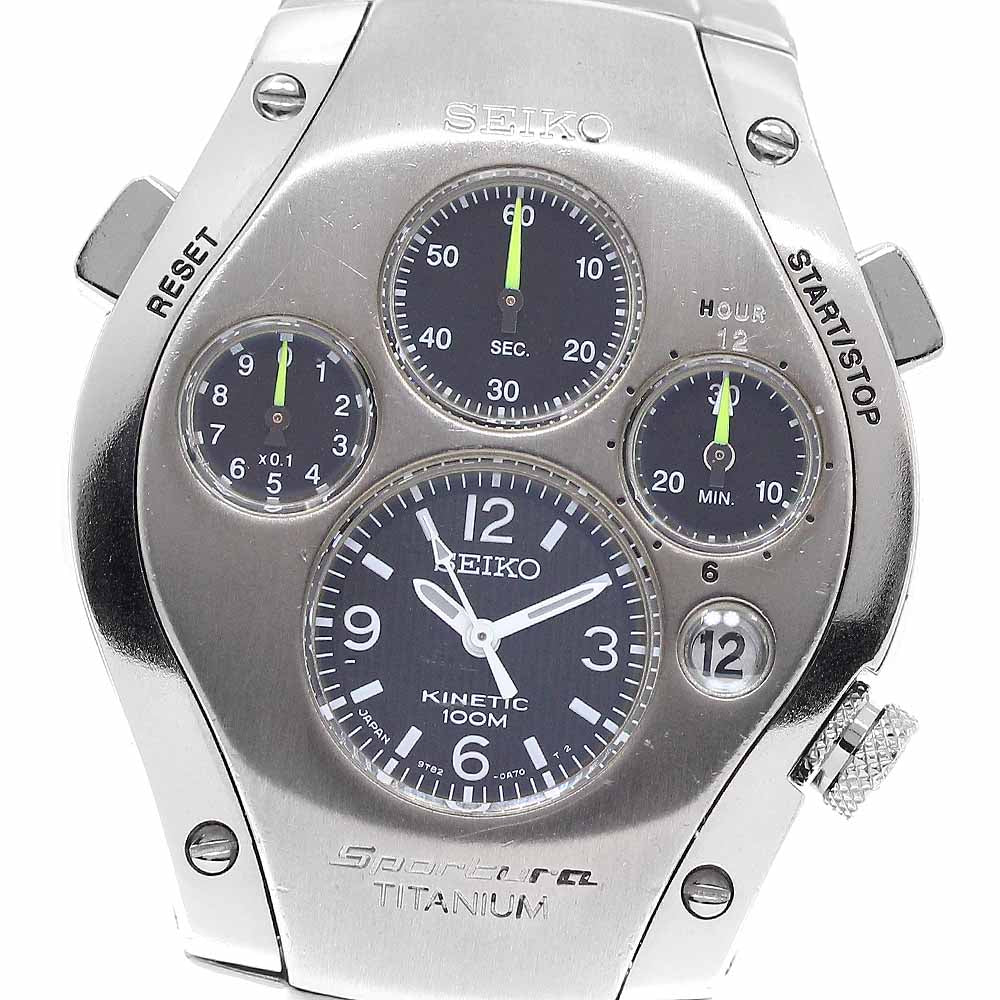 SEIKO Sportura Kinetic SLQ011/9T82-0A60 Chronograph Auto quartz Men's_938271