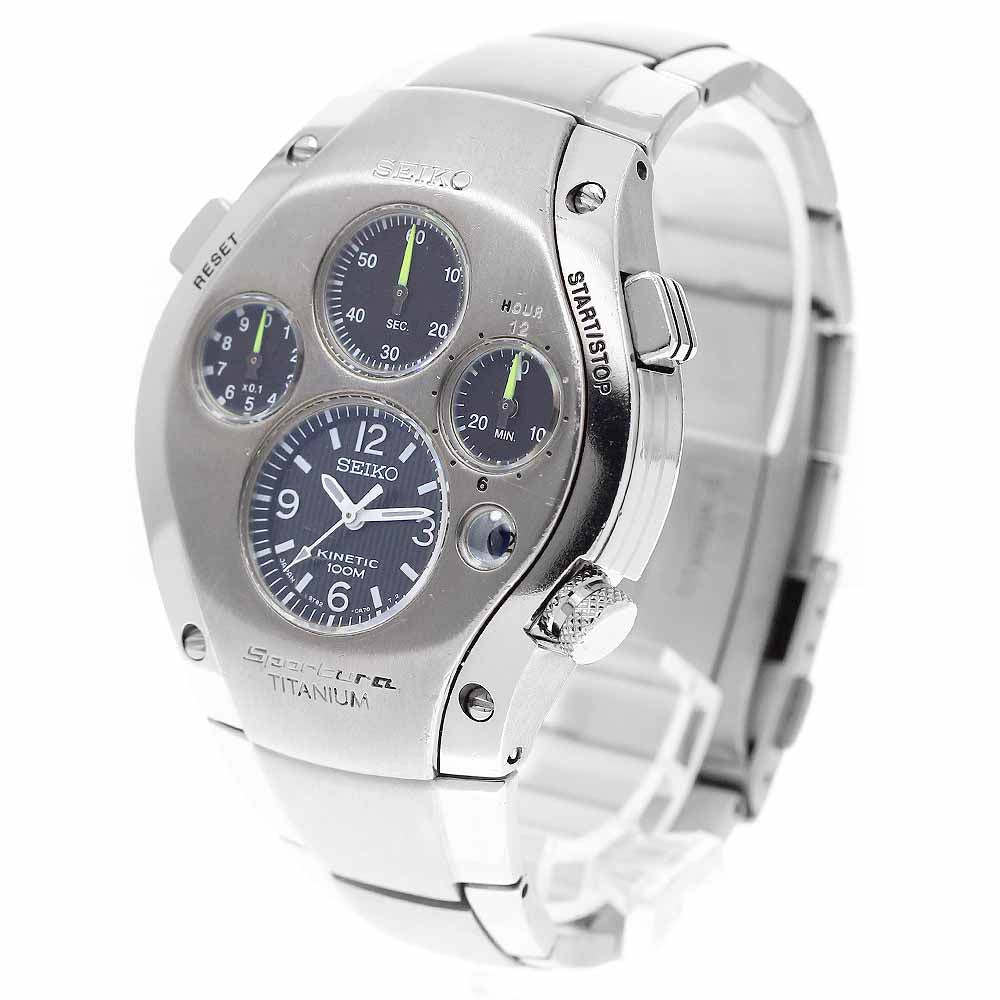 SEIKO Sportura Kinetic SLQ011/9T82-0A60 Chronograph Auto quartz Men's_938271
