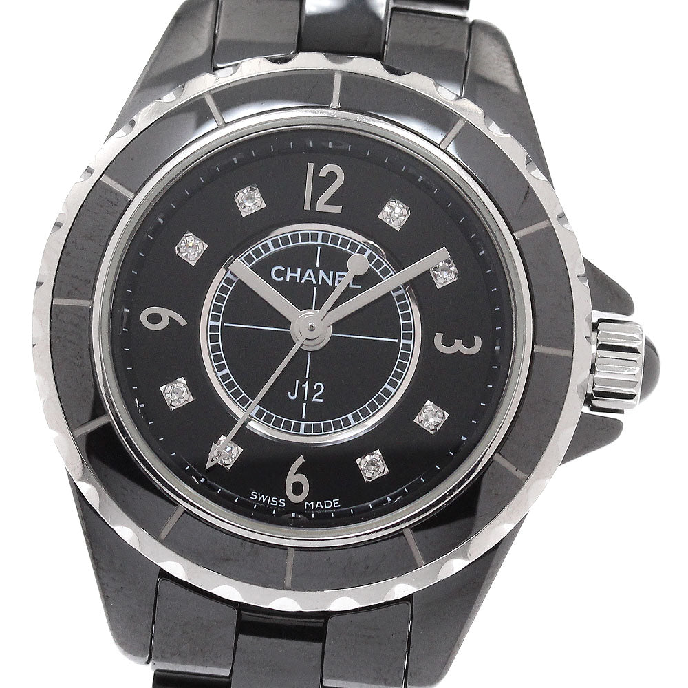 CHANEL J12 H2569 8P diamond Black Dial Quartz Ladies Watch_938274