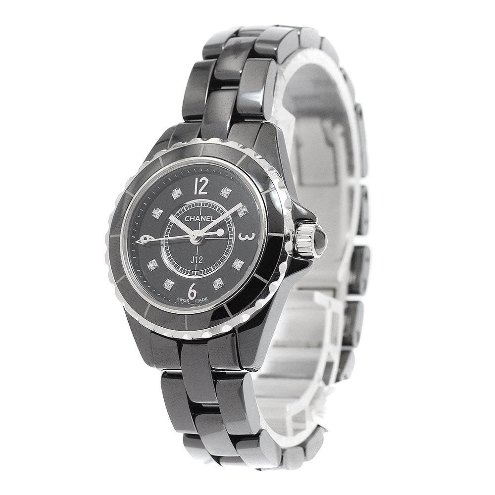 CHANEL J12 H2569 8P diamond Black Dial Quartz Ladies Watch_938274