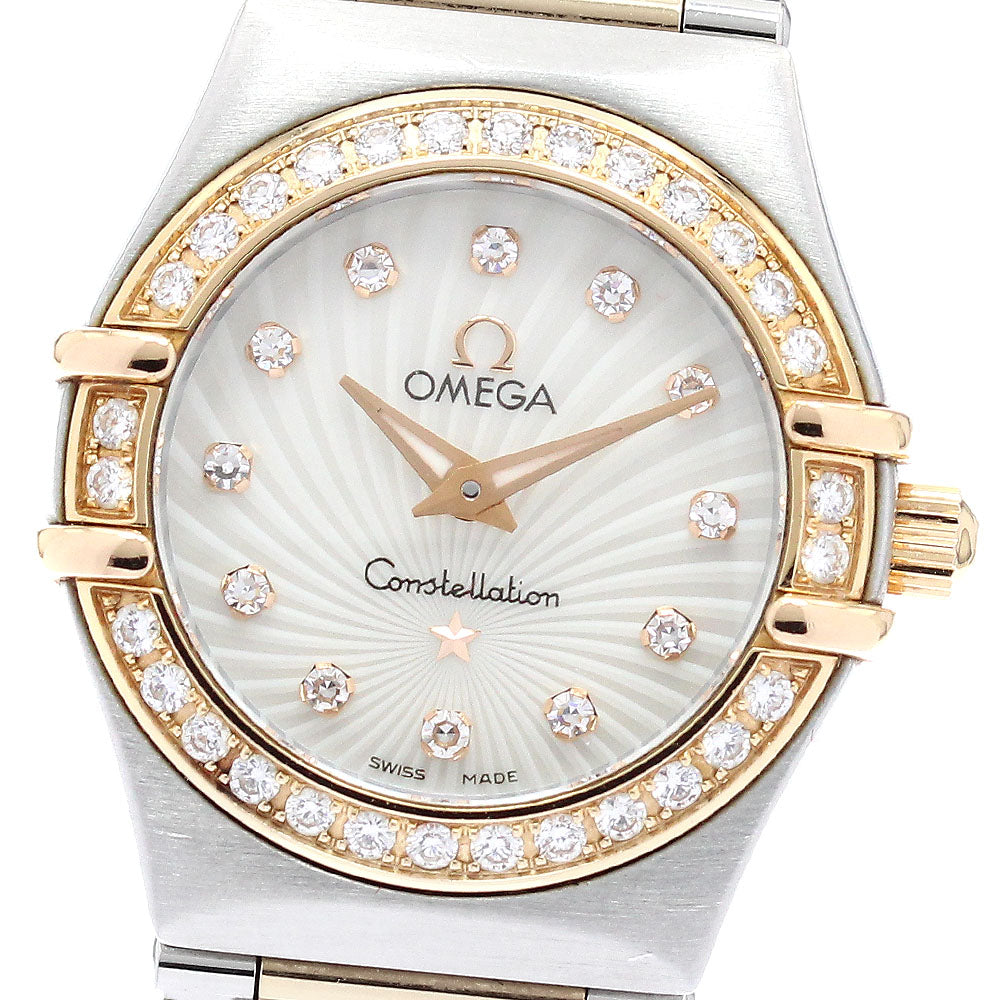 OMEGA Constellation 111.25.23.60.55.003 12P Diamond Bezel 160th Anniversary Model White shell Dial Quartz Ladies Watch_938288