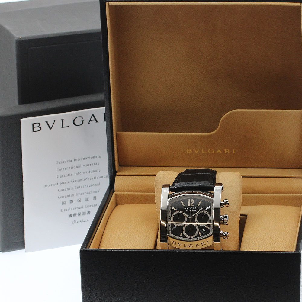 BVLGARI Assioma AA48SCH Chronograph Date black Dial Automatic Men's Watch_938306