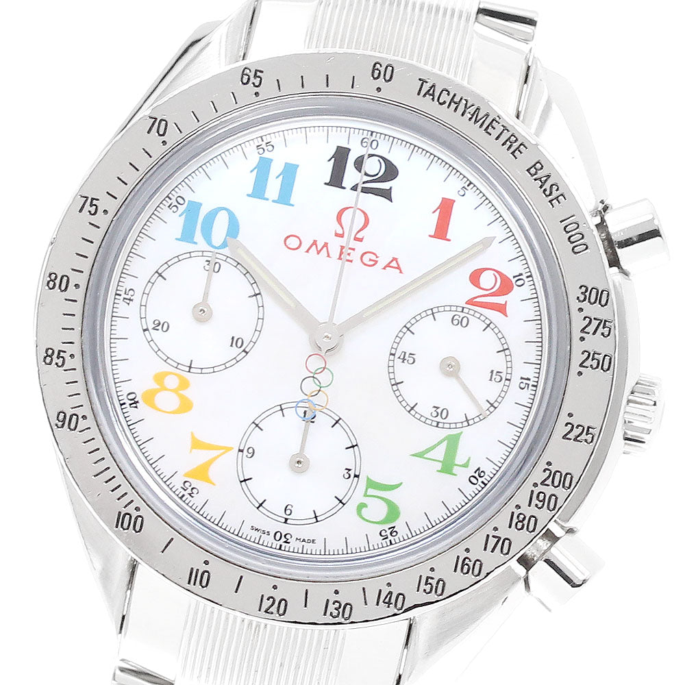 OMEGA Speedmaster Olympic Time Race Collection 3836.70.36 Chronograph White shell Dial Automatic Men's Watch_938323