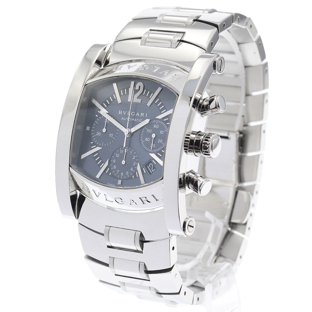 BVLGARI Assioma AA48SCH Chronograph Date Gray Dial Automatic Men's Watch_938335
