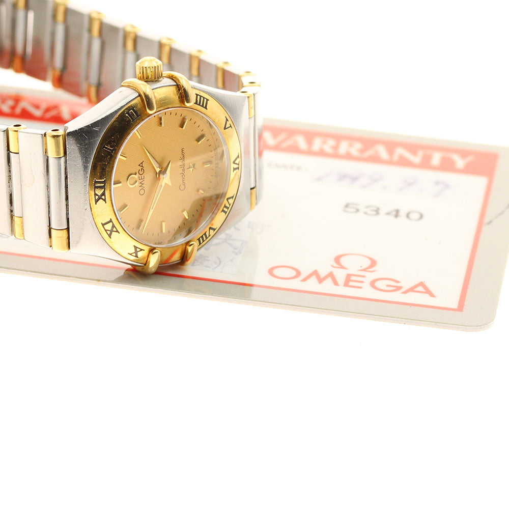 OMEGA Constellation Mini 1362.10 YG bezel Half bar Quartz Ladies Watch_938354
