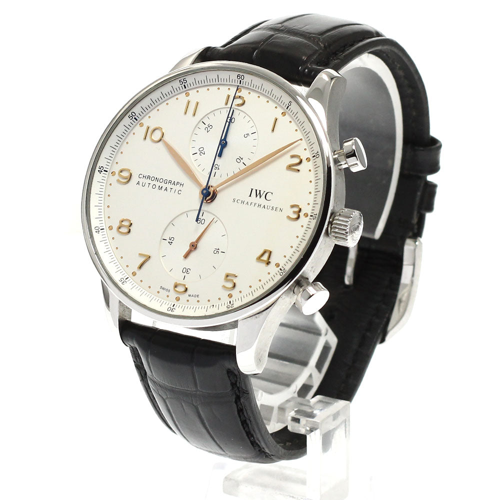 IWC SCHAFFHAUSEN Portugese IW371445 Chronograph Silver Dial Automatic Men's Watch_938378