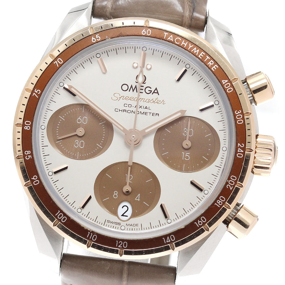 OMEGA Speed master 38 324.23.38.50.02.002 Co-Axial Chronograph beige Dial Automatic Men's Watch_938402
