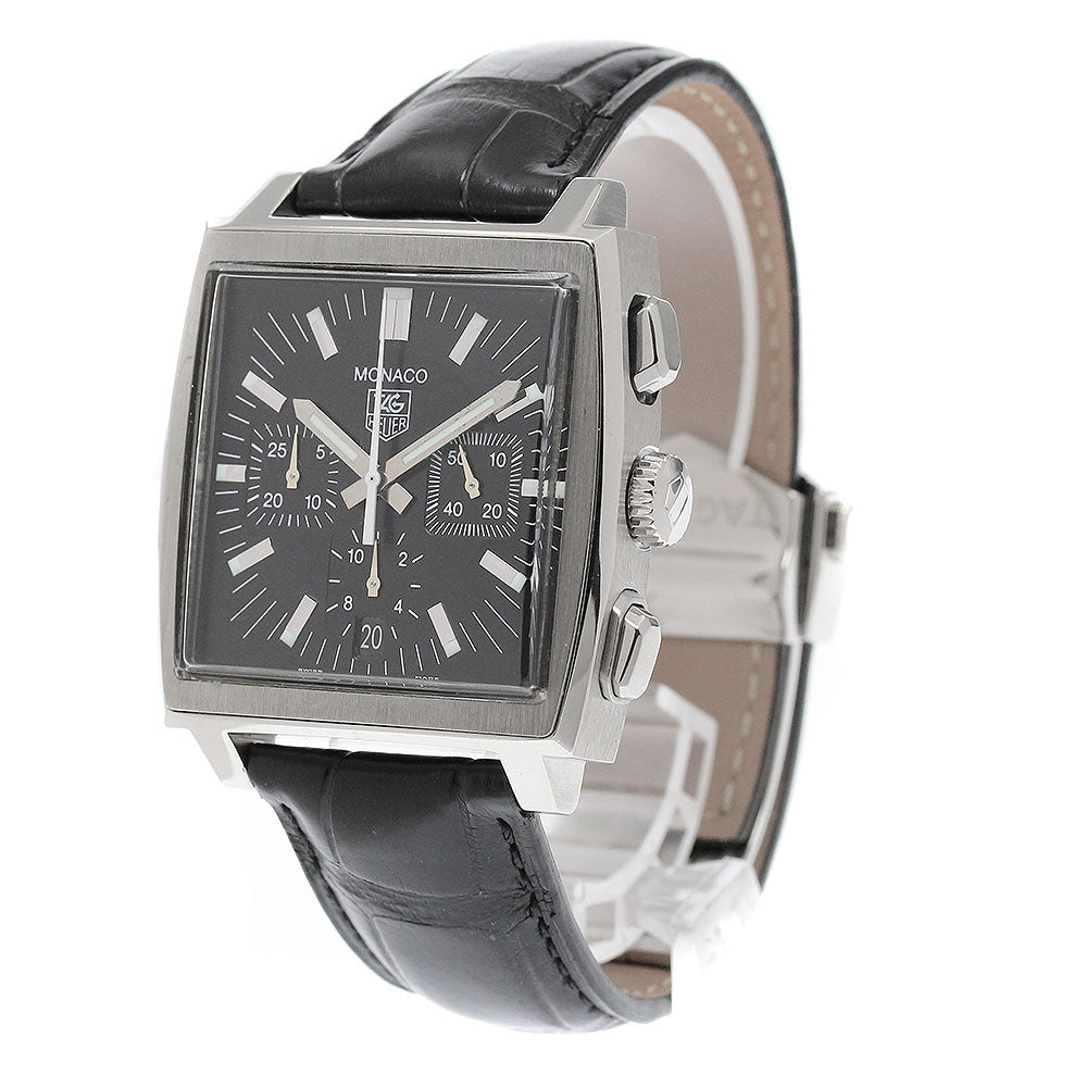 TAG HEUER Monaco CW2111 Chronograph Date black Dial Automatic Men's Watch_938419