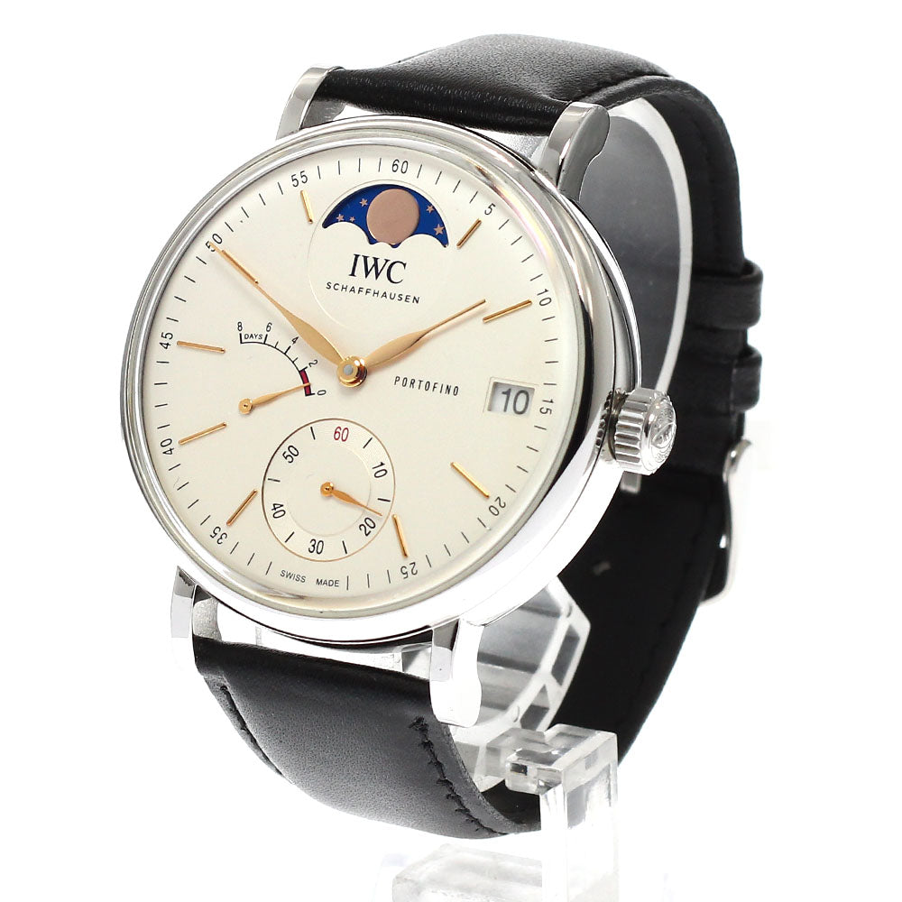 IWC SCHAFFHAUSEN Portofino IW516401 Moon phase Hand Winding Men's Watch_938502