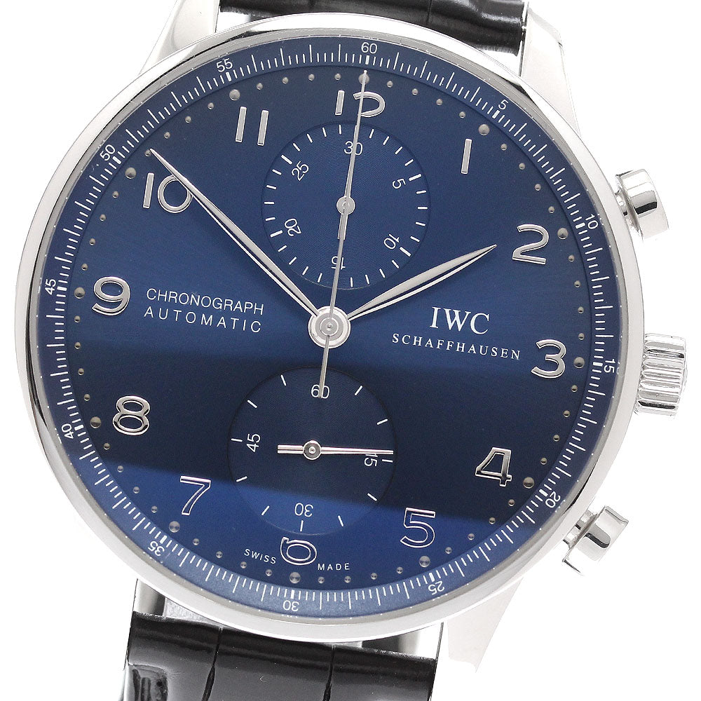 IWC SCHAFFHAUSEN Portugese IW371491 Chronograph blue Dial Automatic Men's Watch_938523