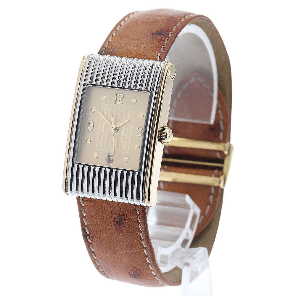Boucheron REFLET Date gold Dial Quartz Men's Watch_938527