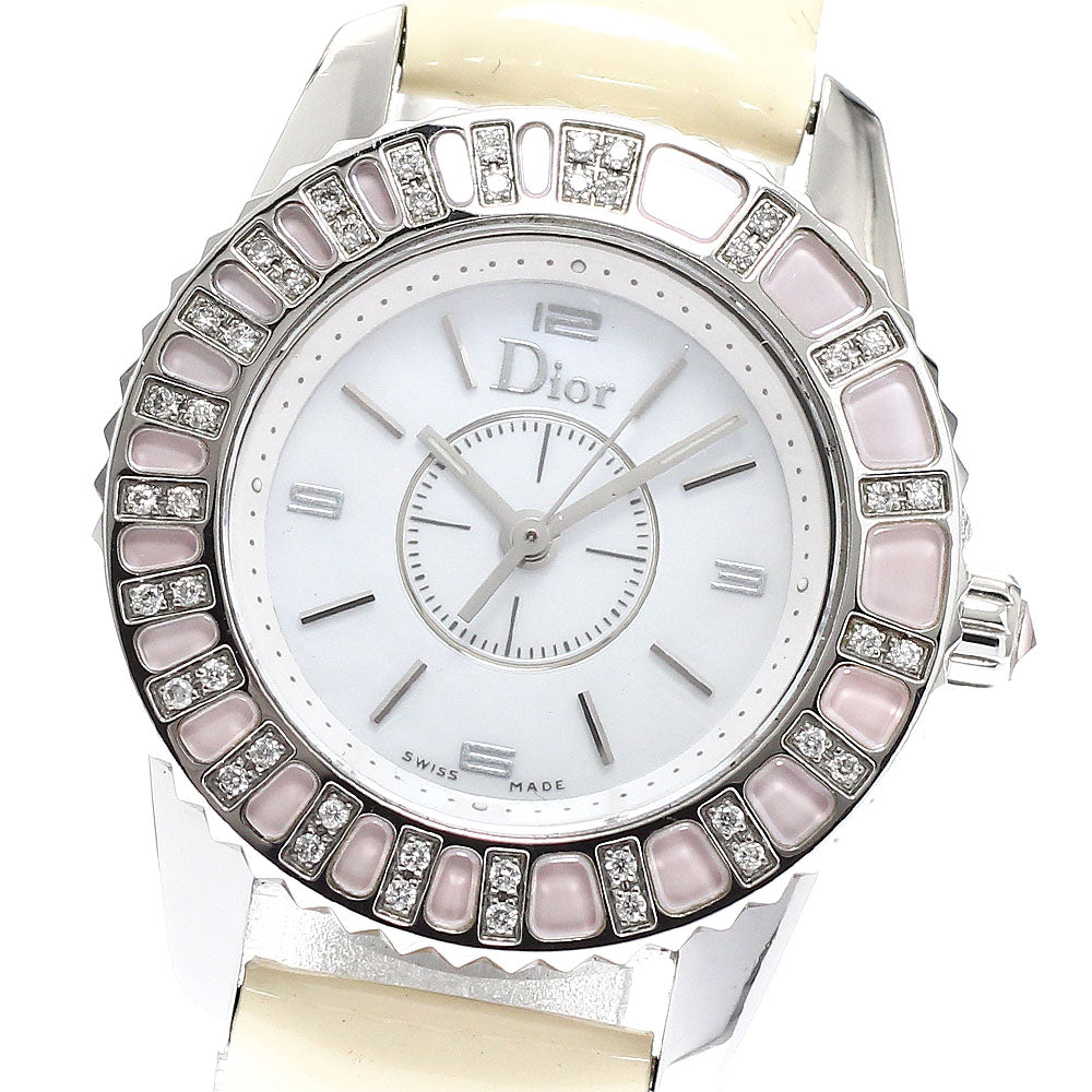 Christian Dior crystal CD112111 Diamond Bezel White shell Dial Quartz Ladies Watch_938551
