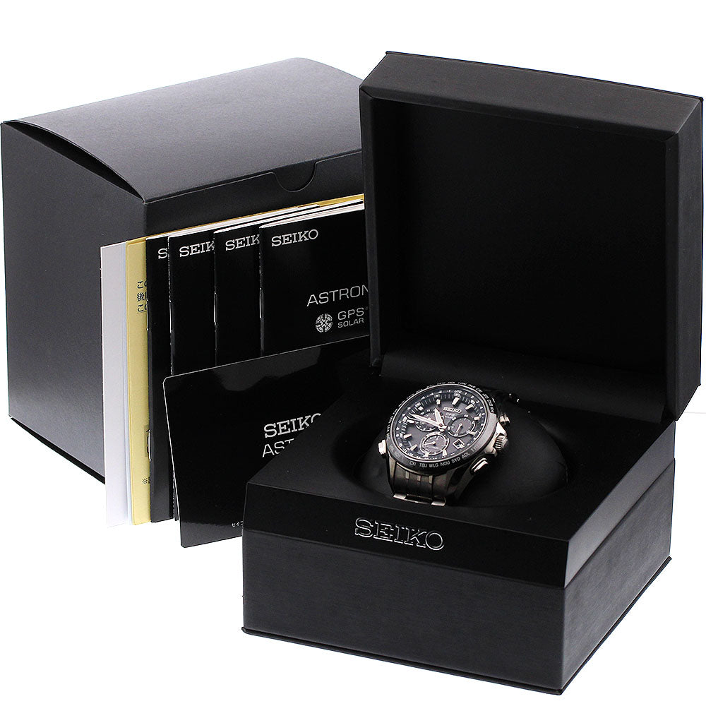 SEIKO Astron SBXB003/8X82-0AB0 GPS black Dial Solar Powered Radio Men's_938556