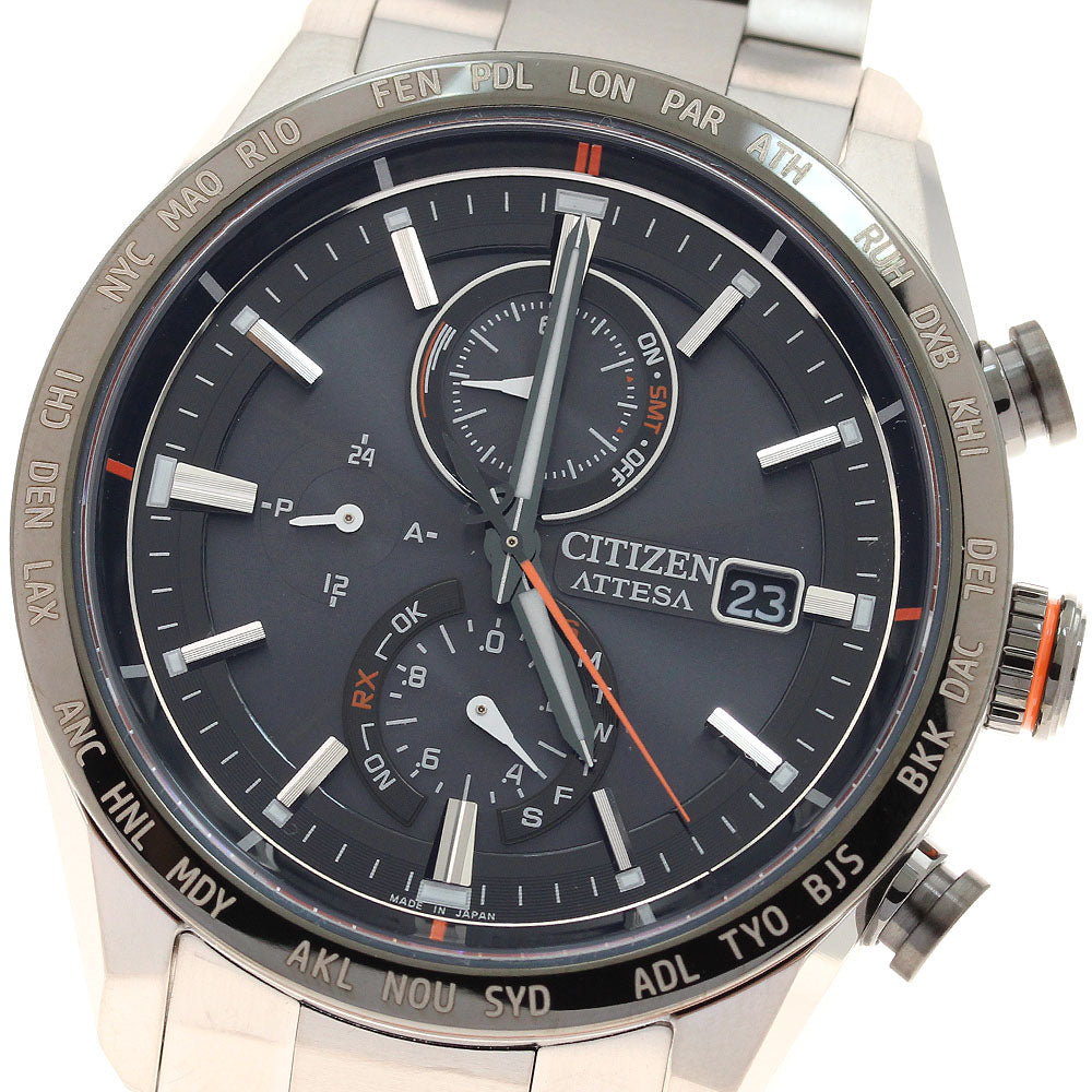 CITIZEN Atessa Act Line AT8189-61E/H800-71CN206 Solar Powered Radio Men's_938562