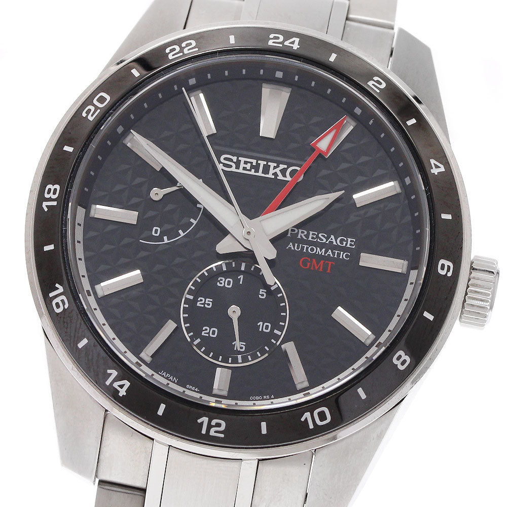 SEIKO Pureza SARF005/6R64-00C0 GMT black Dial Automatic Men's Watch_938572