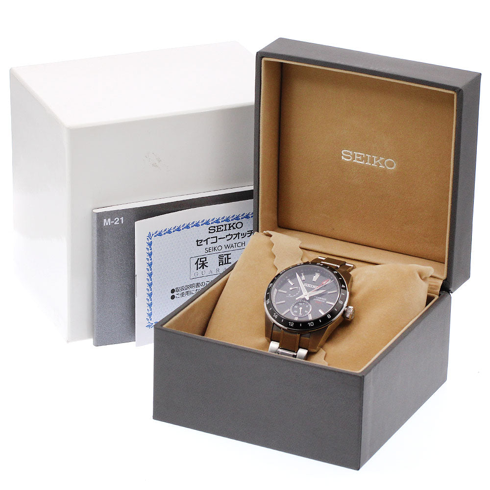 SEIKO Pureza SARF005/6R64-00C0 GMT black Dial Automatic Men's Watch_938572