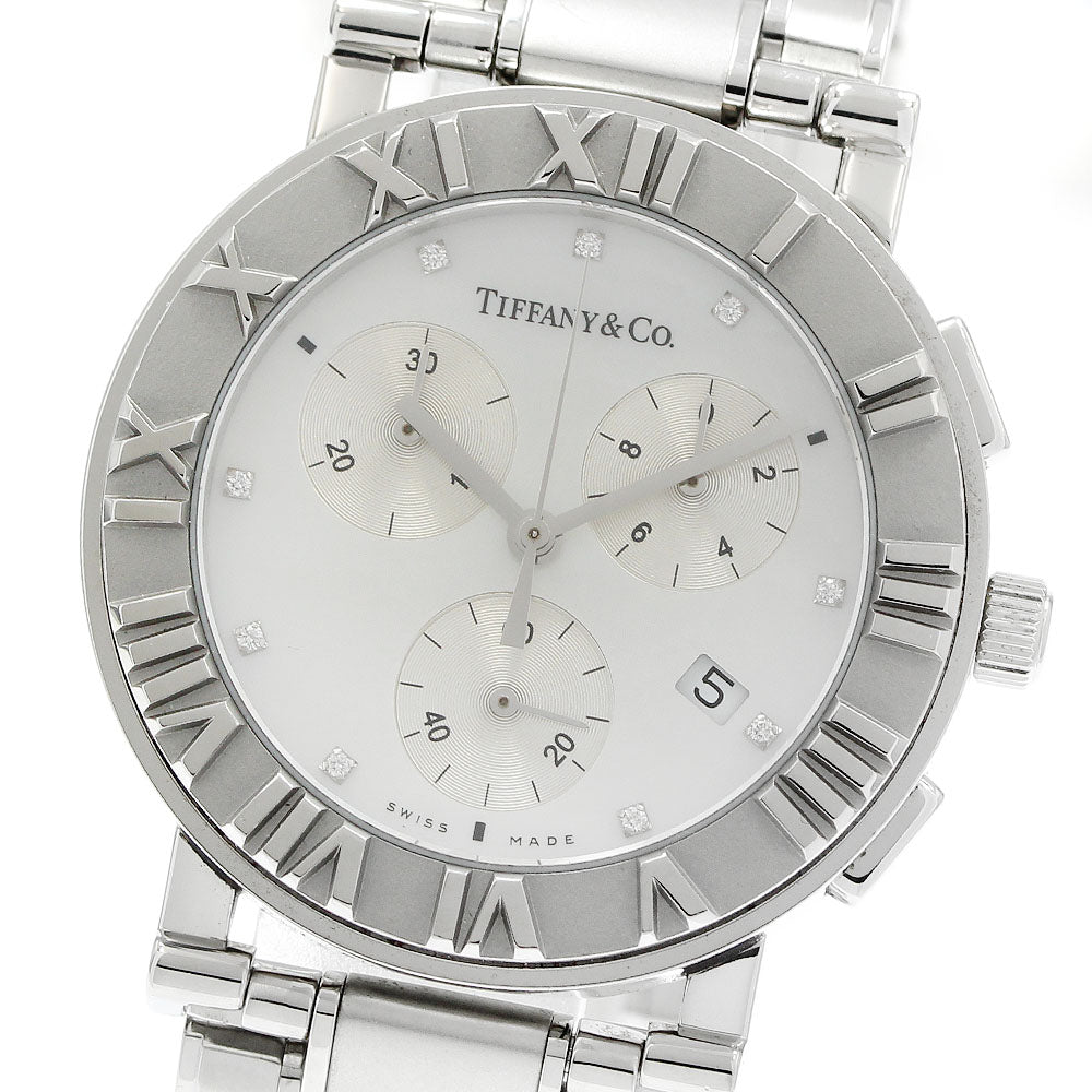 TIFFANY&Co. Atlas Z0007.32.10A91B00A Chronograph 9P Diamond White shell Dial Quartz Ladies Watch_938588