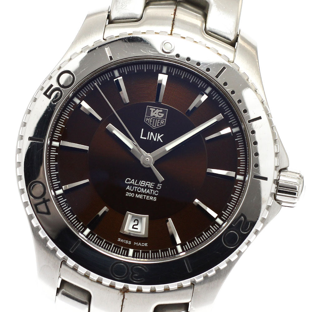 TAG HEUER Link WJ201D.BA0591 Caliber 5 Brown Dial Automatic Men's Watch_938590