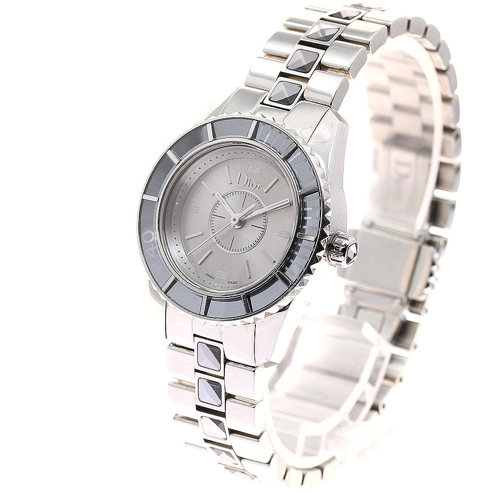 Christian Dior crystal CD112114 Silver Dial Quartz Ladies Watch_938611