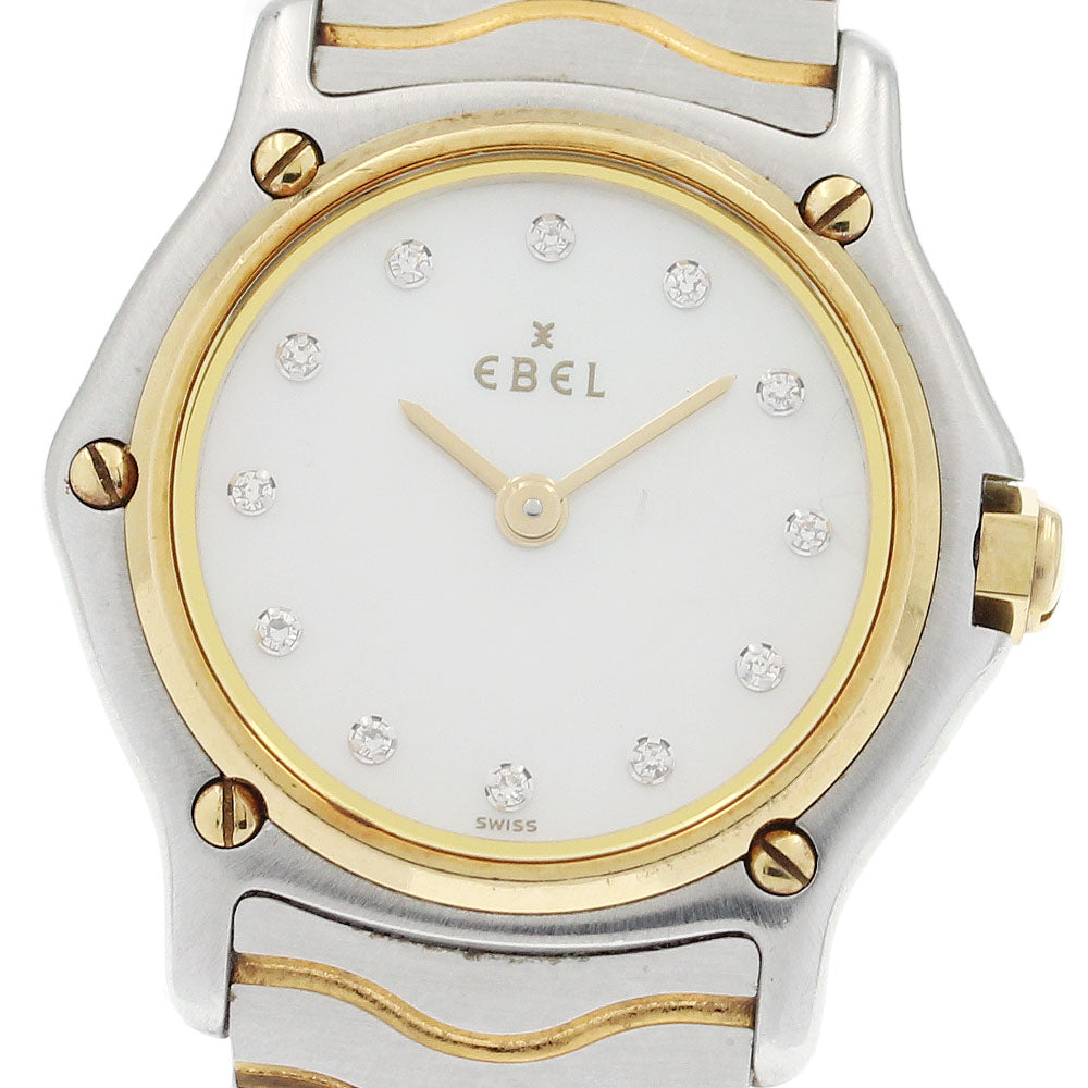 EBEL Classic wave Ref.1057901 12P diamond White shell Dial Quartz Ladies Watch_938613