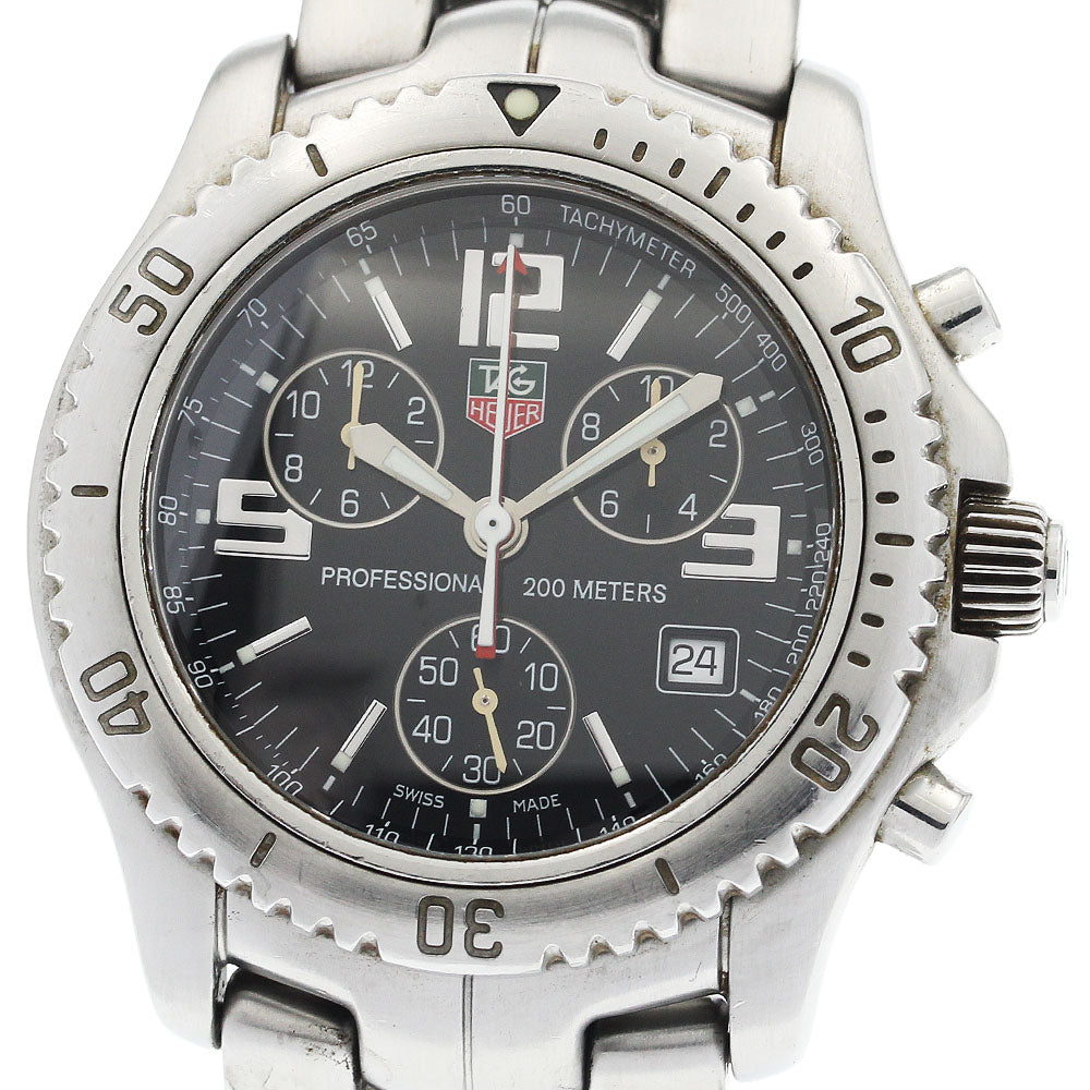 TAG HEUER Link CT1111 Chronograph black Dial Quartz Men's Watch_938617
