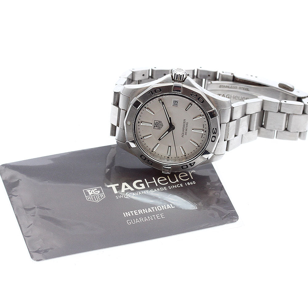 TAG HEUER Aqua racer WAP1111 Date Silver Dial Quartz Men's Watch_938629