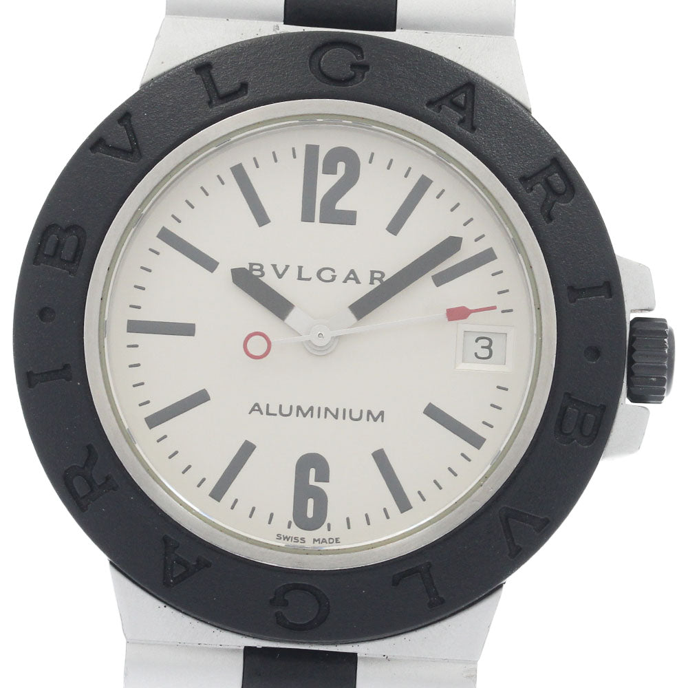 BVLGARI aluminum AL38A Date Silver Dial Automatic Men's Watch_938630