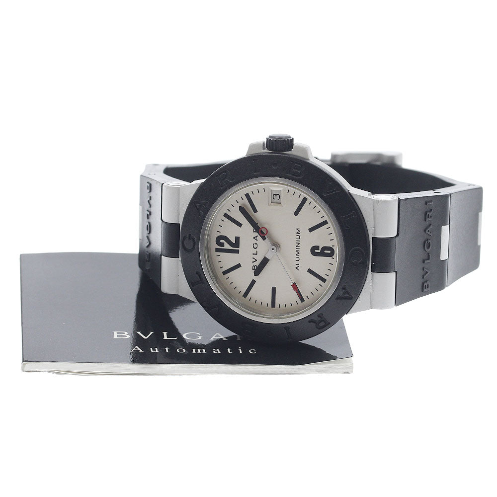 BVLGARI aluminum AL38A Date Silver Dial Automatic Men's Watch_938630
