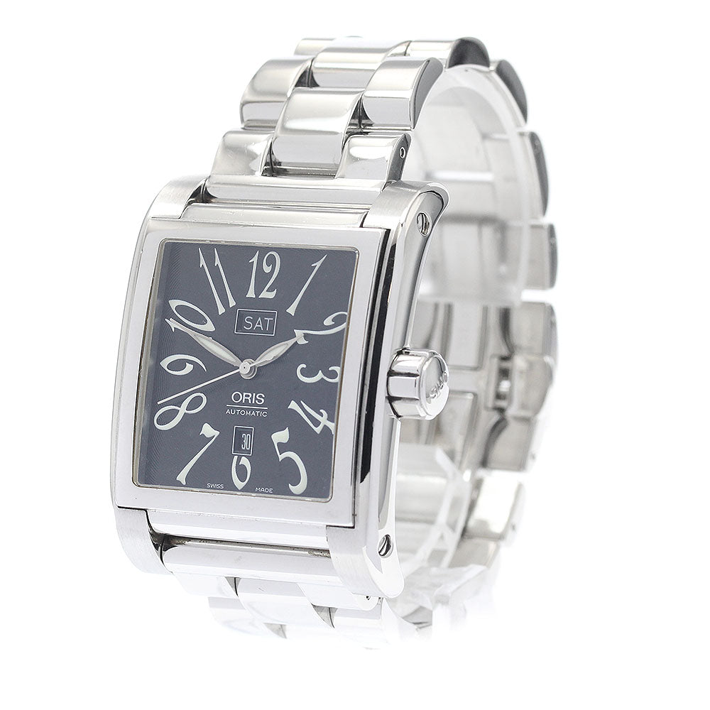 ORIS Miles Rectangular 7538 Day date black Dial Automatic Men's Watch_938643