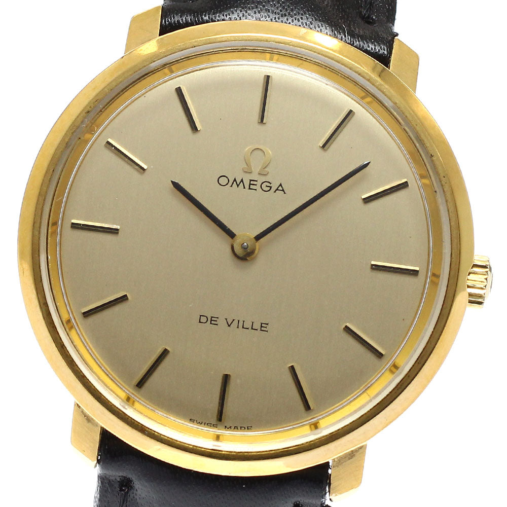 OMEGA De Ville TOOL104 Round vintage Gold Dial Hand Winding Men's Watch_938651
