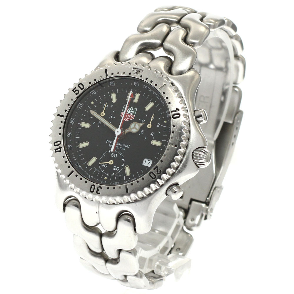 TAG HEUER S/el CG1110-0 Chronograph black Dial Quartz Men's Watch_938663