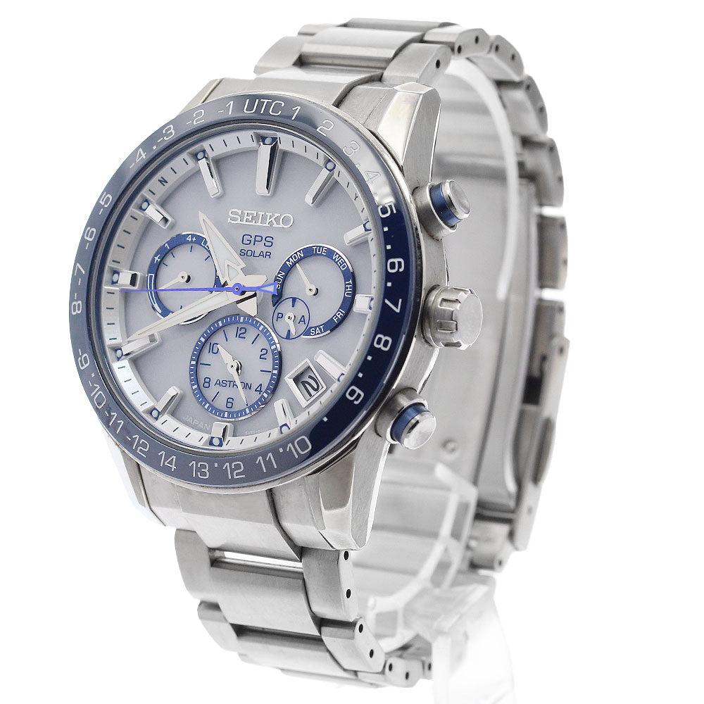 SEIKO Astron SBXC013/5X53-0AE0 Date white Dial Solar Powered Radio Men's_938664