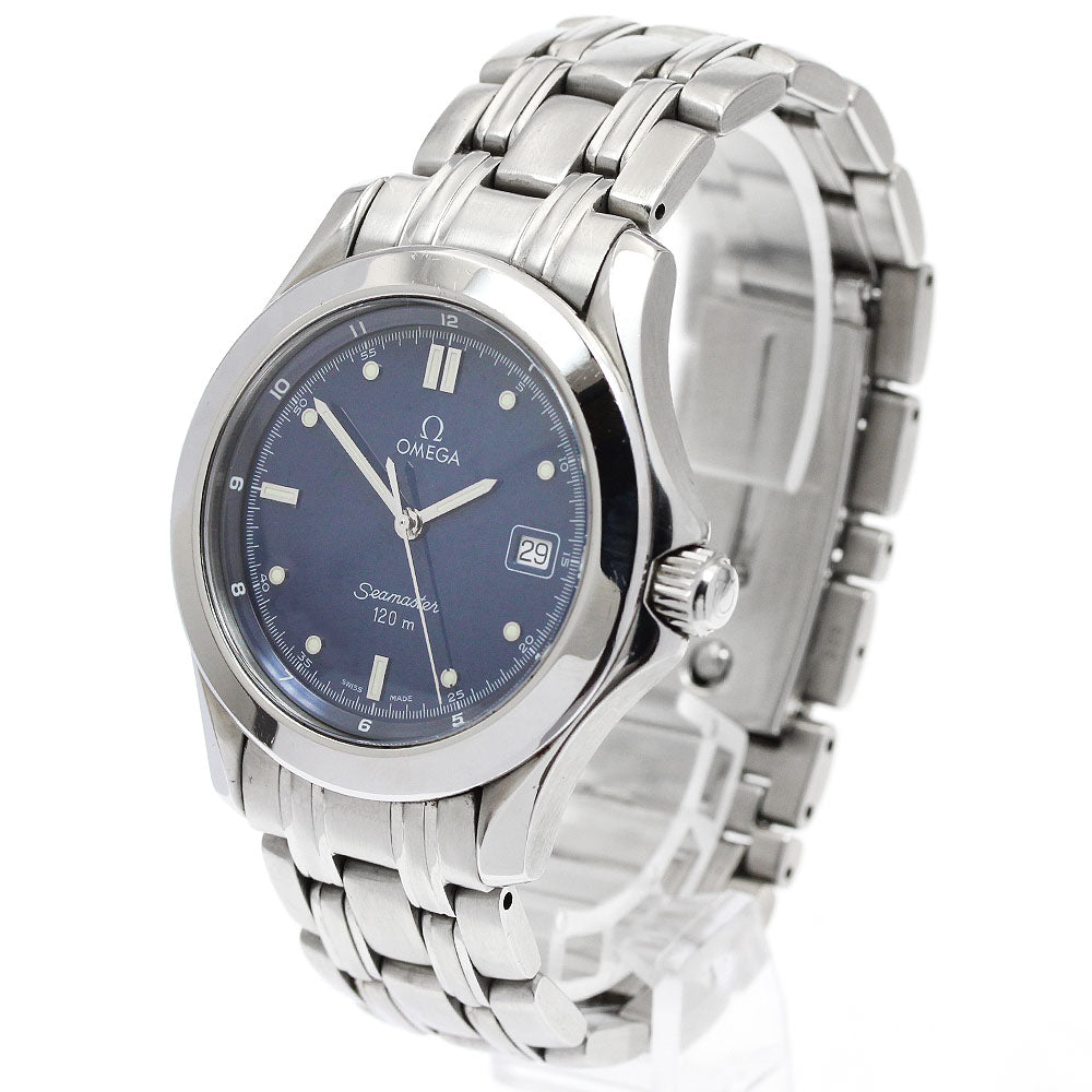 OMEGA Seamaster120 2511.80 Date Navy Dial Quartz Men's Watch_938666
