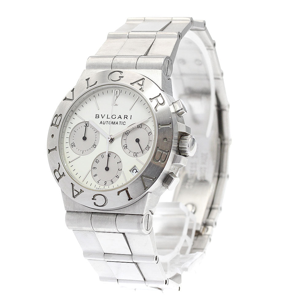 BVLGARI Diagono Sports CH35S Chronograph White / Silver Dial AT Men's_938677