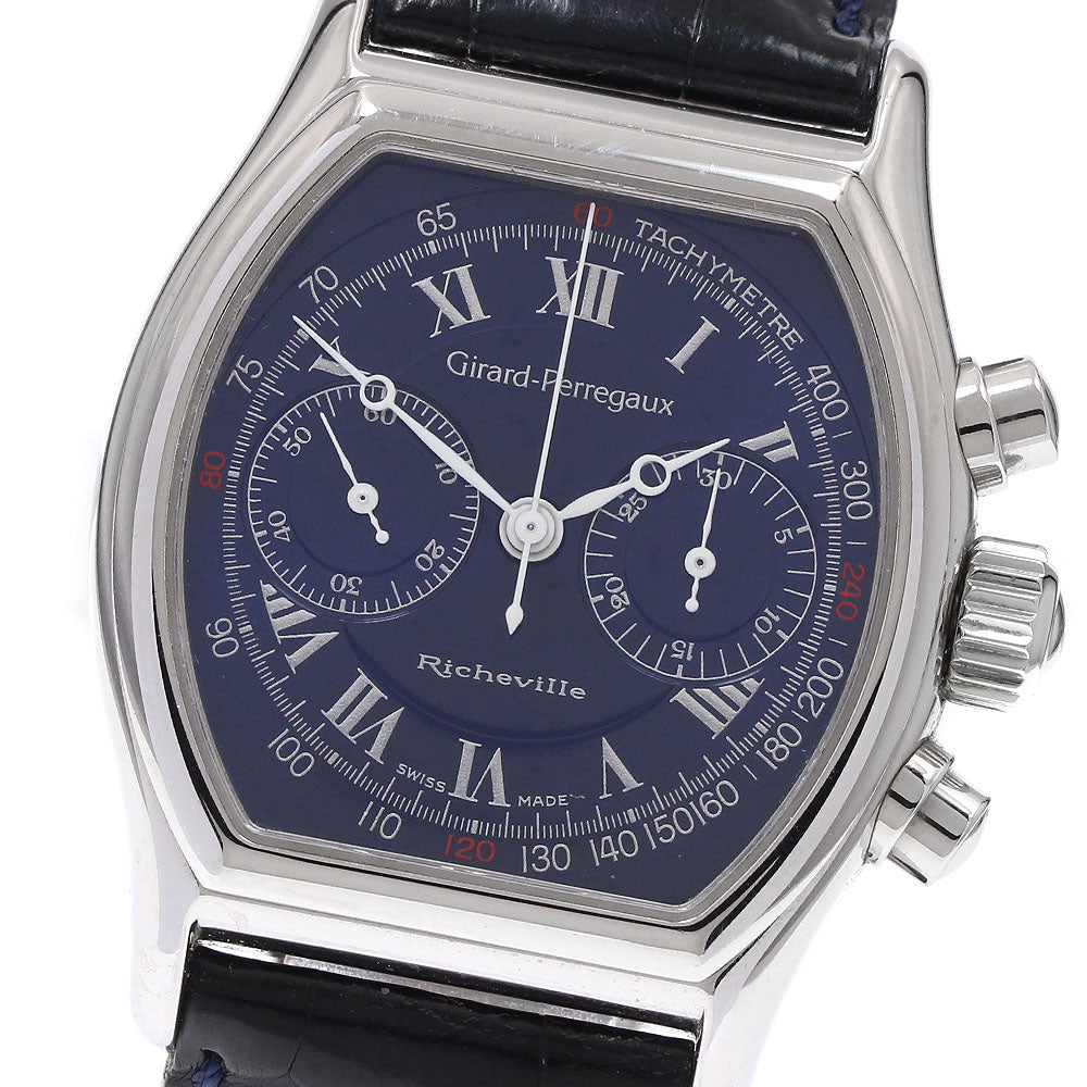 GIRARD PERREGAUX Richeville 2710 Chronograph blue Dial Hand Winding Men's Watch_938781