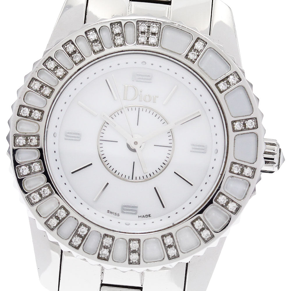 Dior crystal CD112113 Diamond Bezel white Dial Quartz Ladies Watch_938820
