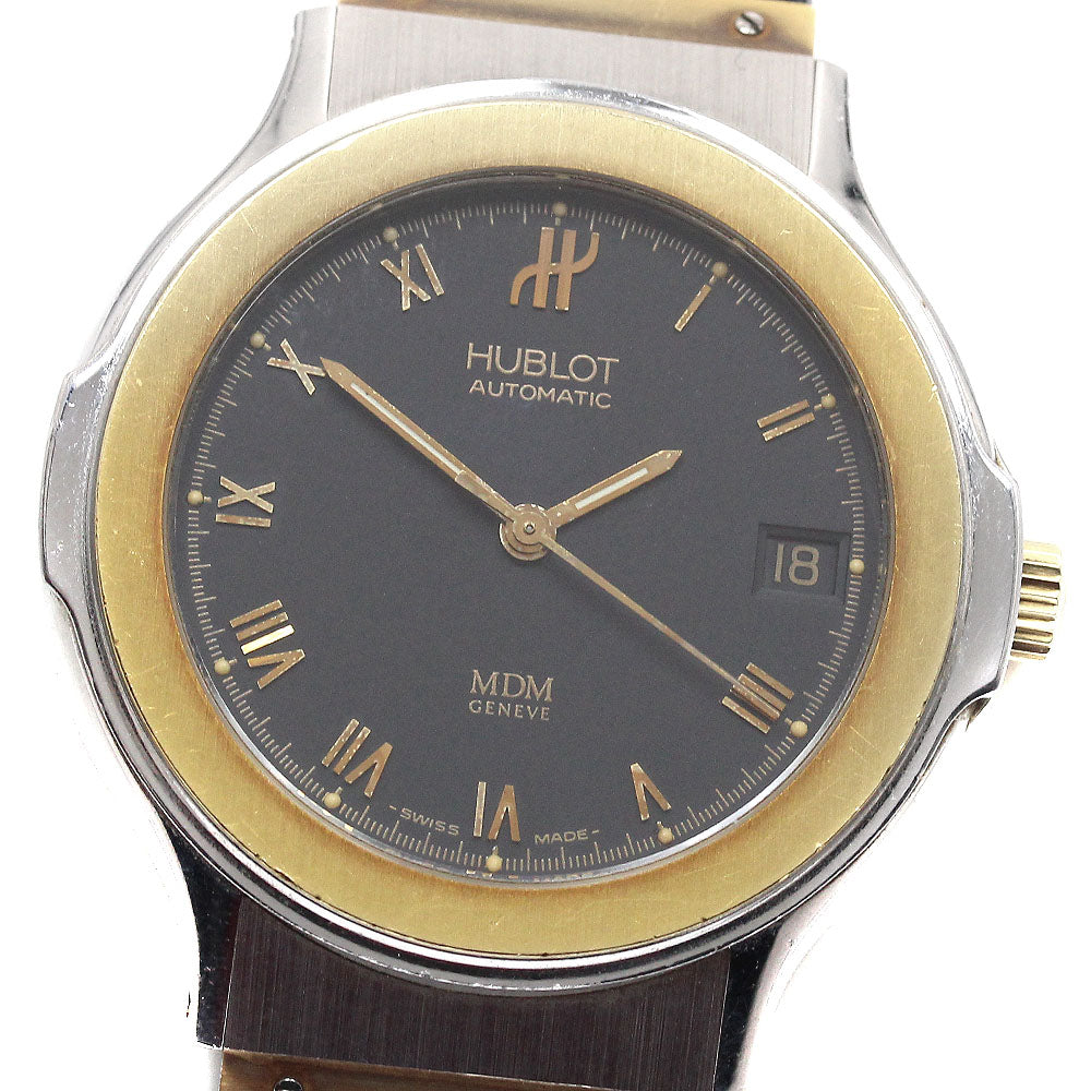 HUBLOT MDM 1530.2 YG bezel date black Dial Automatic Ladies Watch_938841