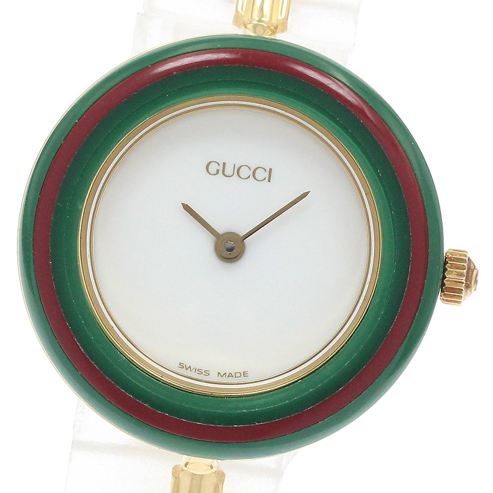 GUCCI Change bezel 11/12.2 white Dial Quartz Ladies Watch_938844