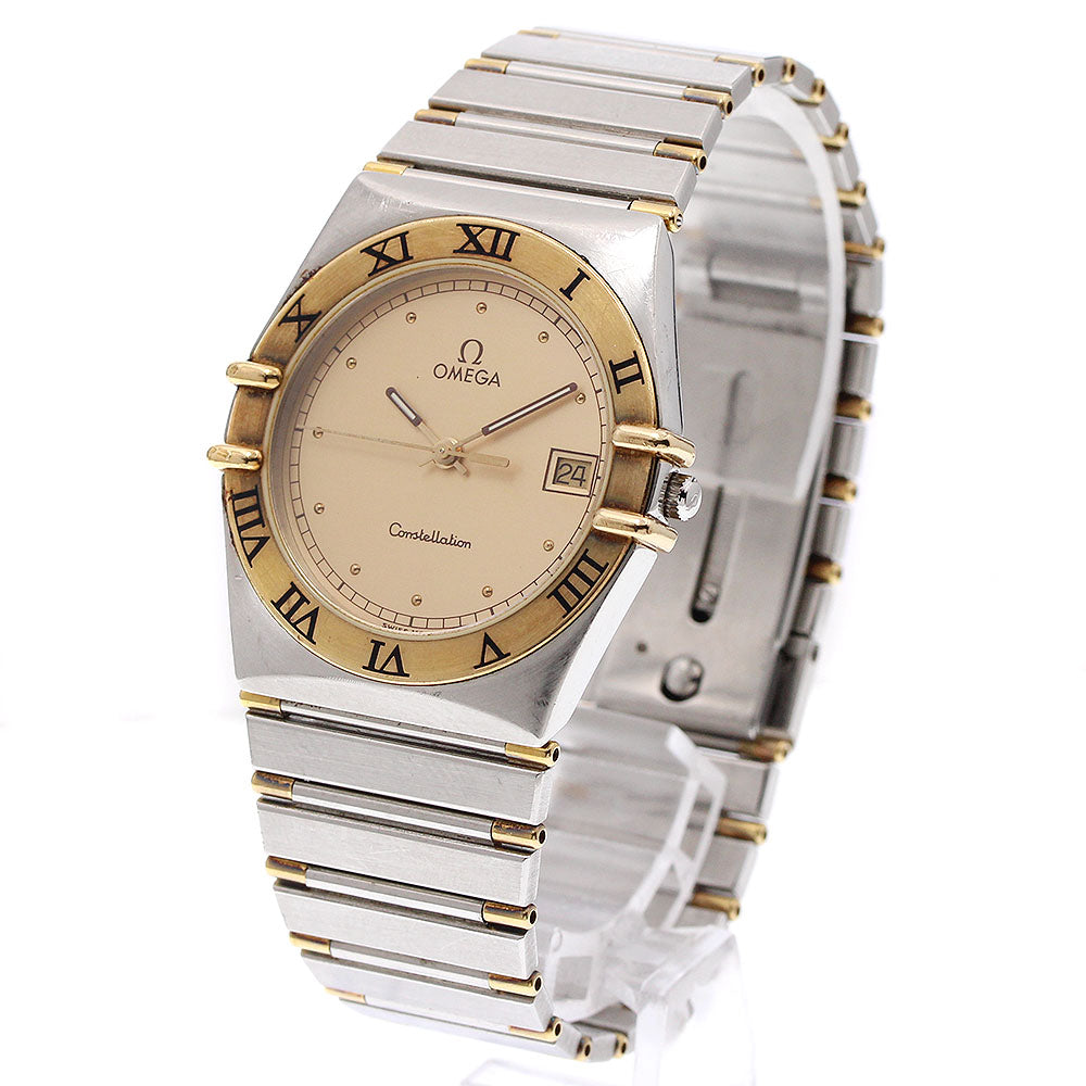 OMEGA Constellation YG bezel half bar gold Dial Quartz Men's Watch_938862