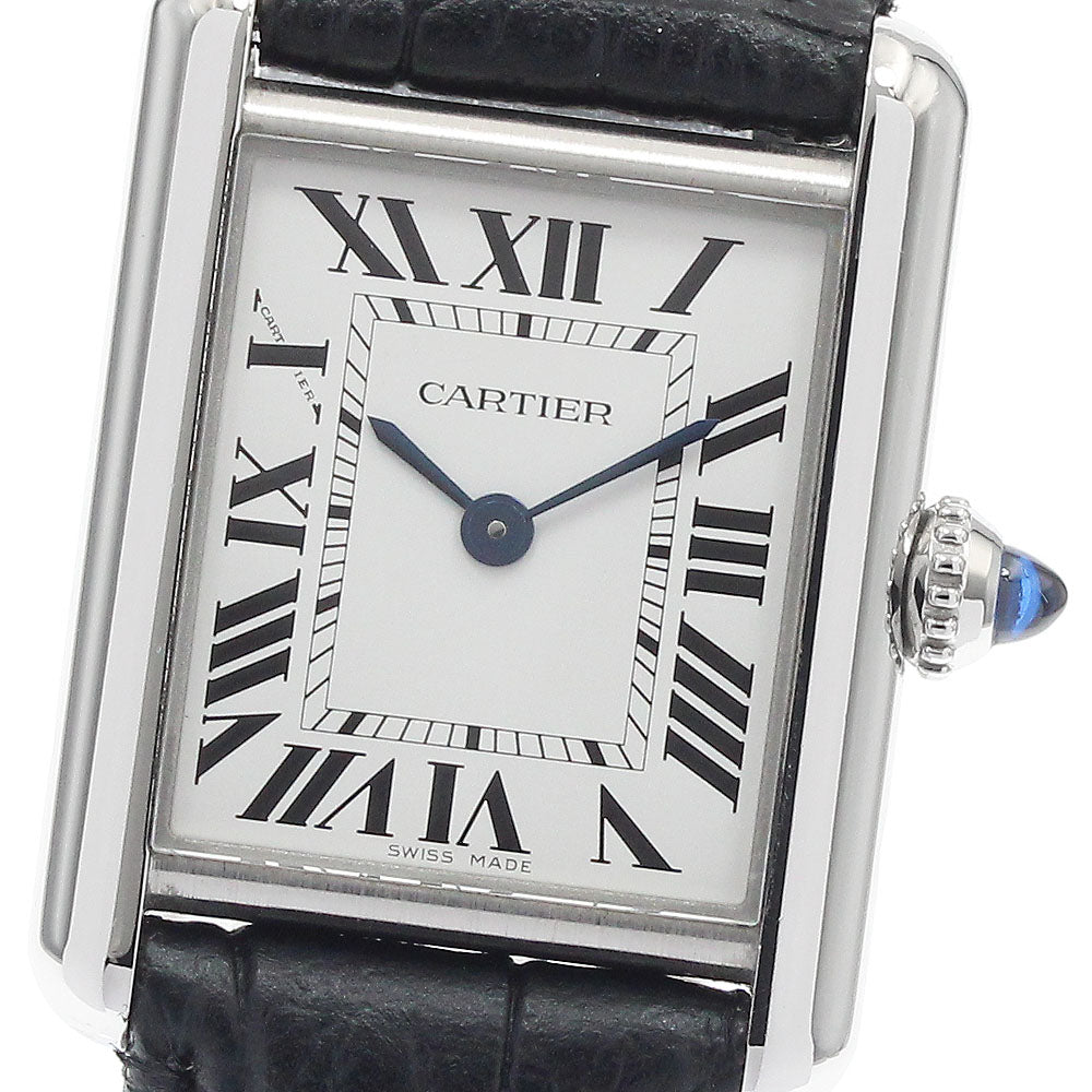 CARTIER tank mast SM WSTA0060 Silver Dial Solar Powered Ladies Watch_938863