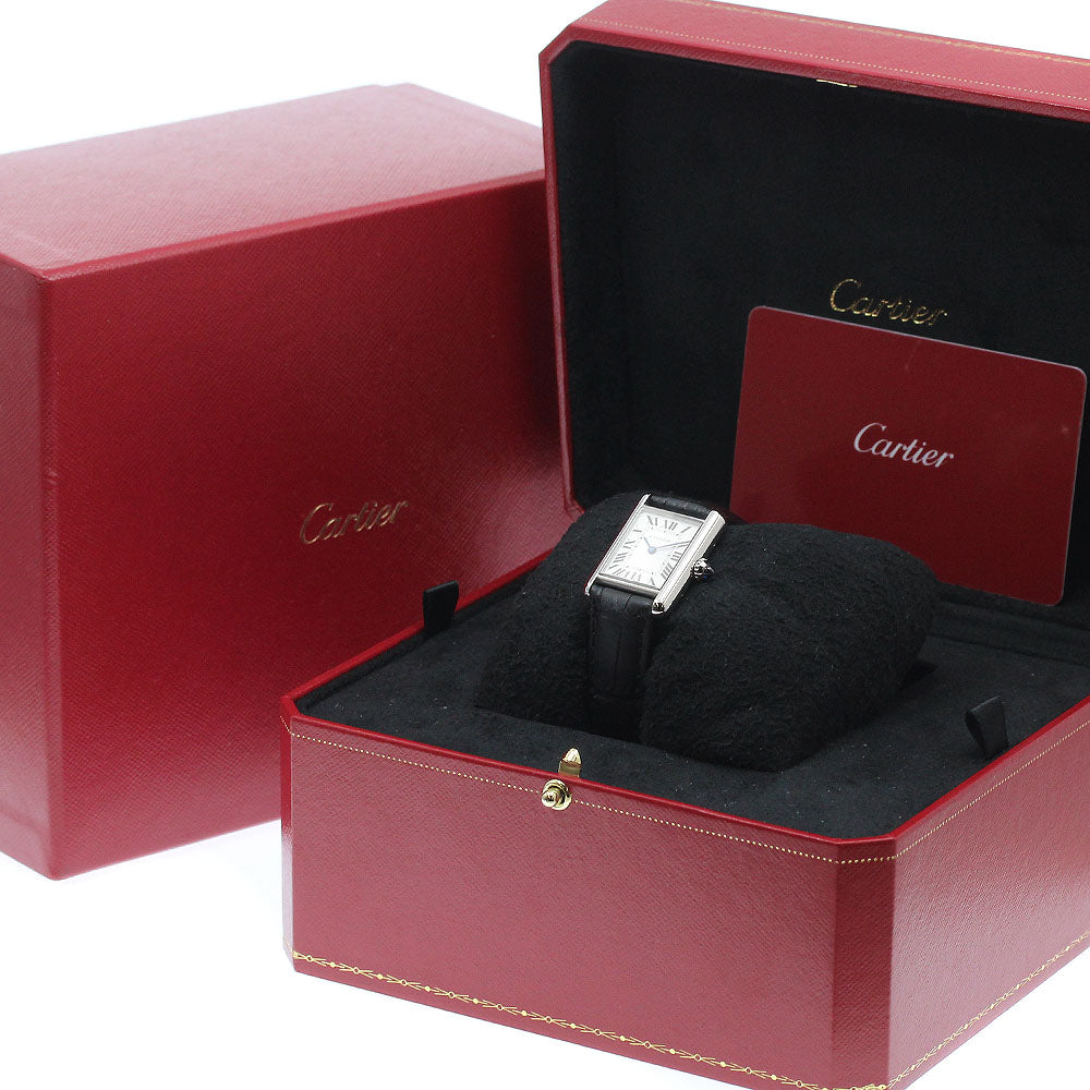 CARTIER tank mast SM WSTA0060 Silver Dial Solar Powered Ladies Watch_938863