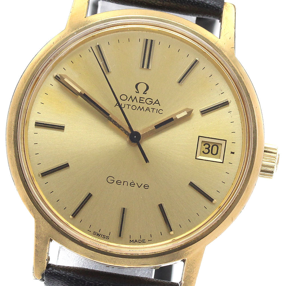 OMEGA Geneve 166.0163 Date Cal.1012 Gold Dial Automatic Men's Watch_938864
