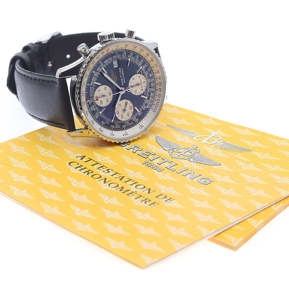 BREITLING Navitimer A13322 Chronograph Navy Dial Automatic Men's Watch_938877