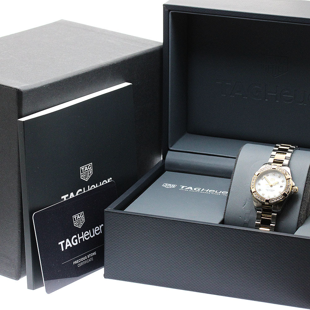 TAG HEUER Aqua racer WBD1423.BB0321 Diamond bezel 11P diamond White shell Dial Quartz Ladies Watch_938889