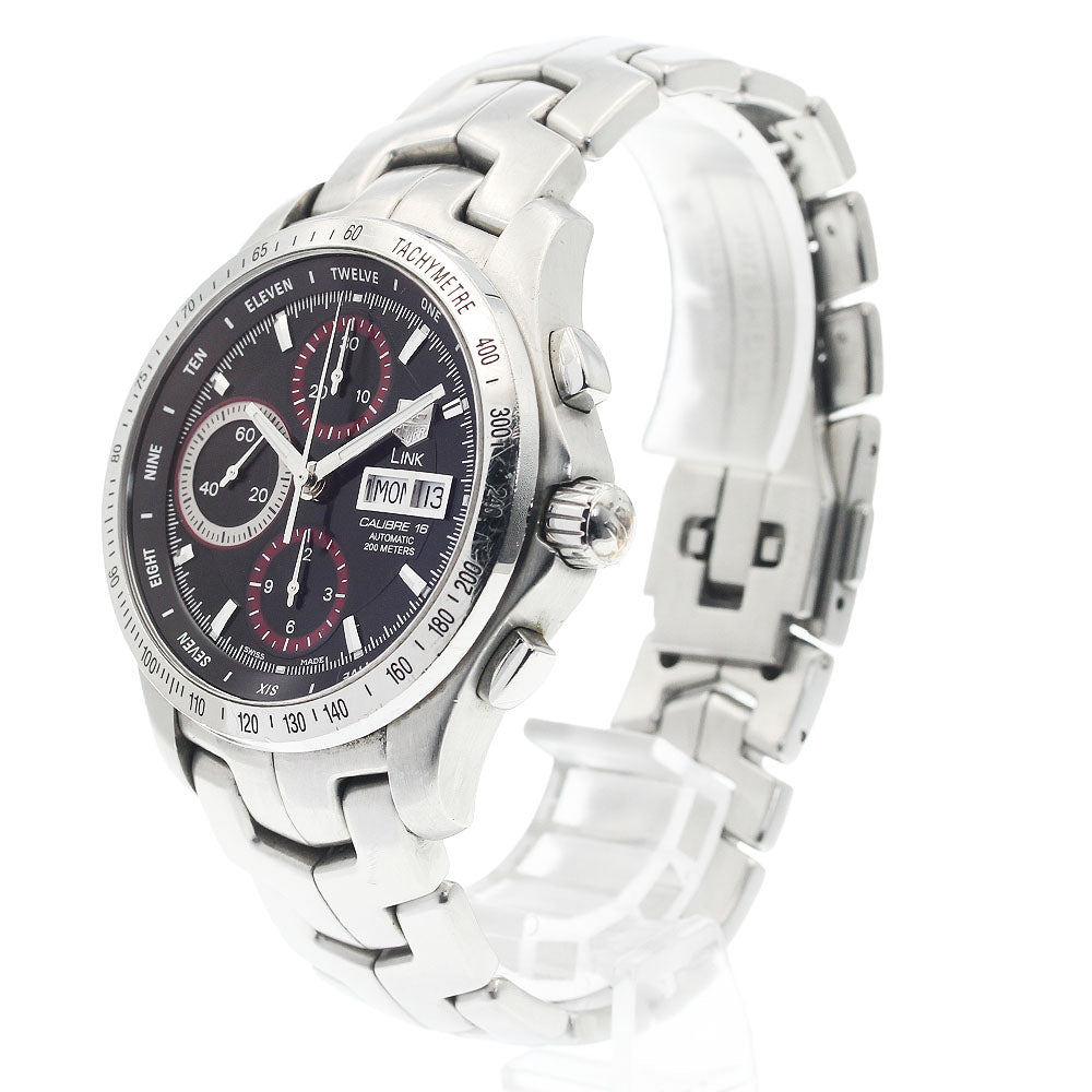 TAG HEUER Link Tiger Woods Model CJF211C Day-Date Chronograph AT Men's_938919