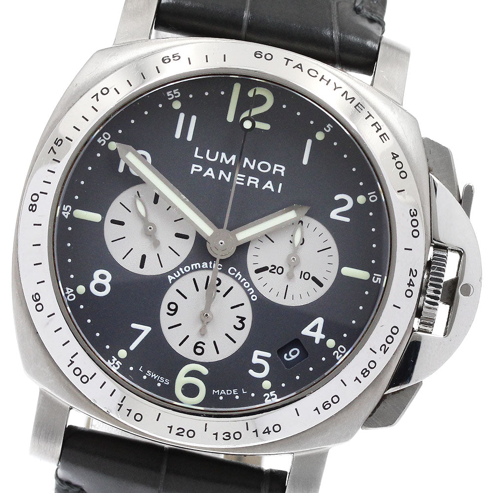 PANERAI Luminor Chronograph PAM00121 Date Gray / Silver Dial Automatic Men's Watch_938922