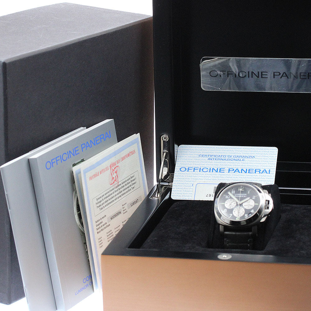 PANERAI Luminor Chronograph PAM00121 Date Gray / Silver Dial Automatic Men's Watch_938922