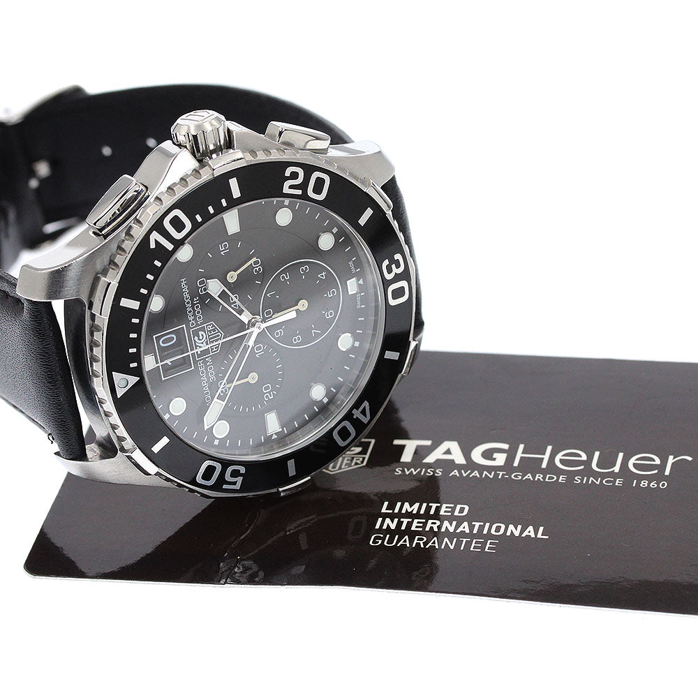 TAG HEUER Aqua racer CAN1010 Chronograph Black Dial Quartz Men's Watch_938929