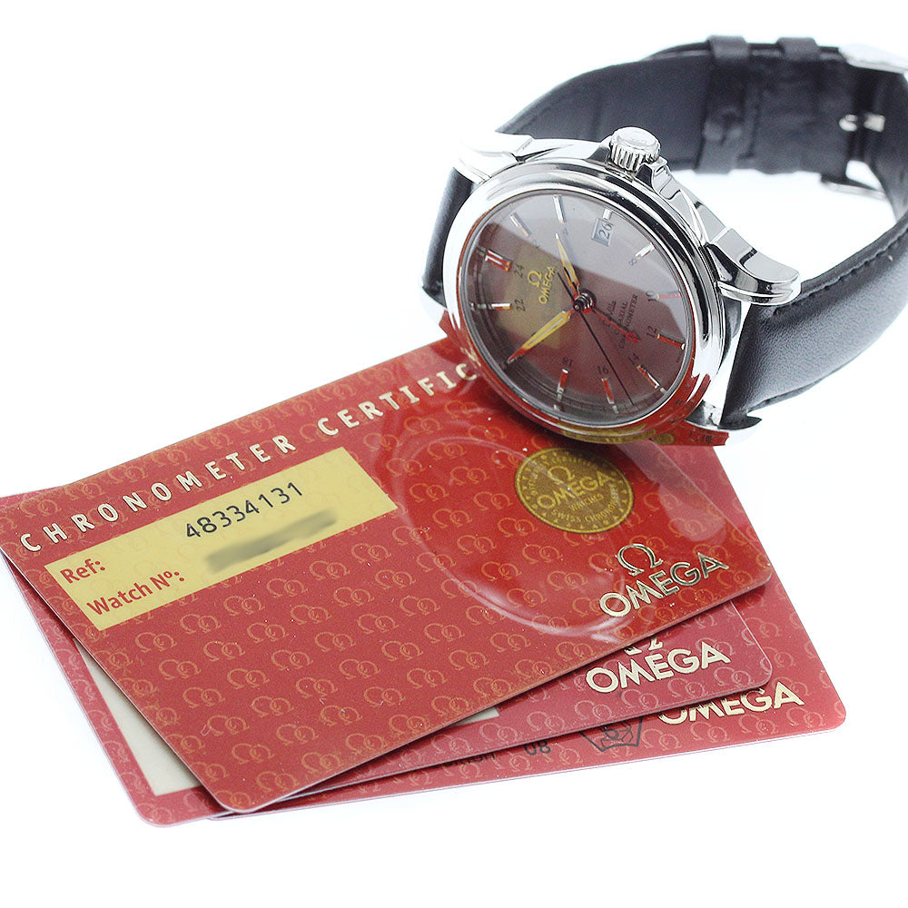 OMEGA De Ville Coaxial 4833.41.31 GMT gray Dial Automatic Men's Watch_938930