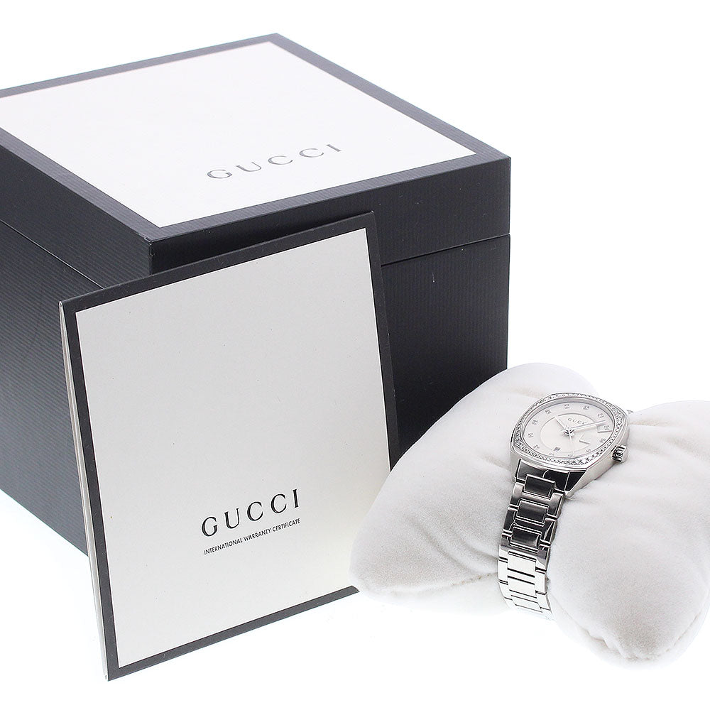 GUCCI 142.5/YA142505 12P diamond diamond bezel Silver Dial Quartz Ladies_938939